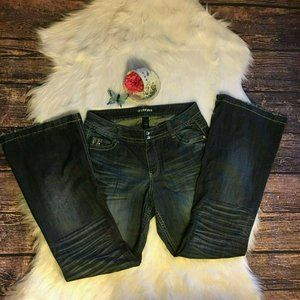 Lane Bryant Dark Wash Denim High Rise Essential Stretch Bootcut Jeans Womens 14